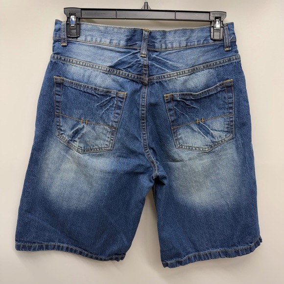 US Polo Assn Mens Blue Denim Jean Shorts Jorts Size 32 Baggy Loose Y2K - Picture 4 of 5